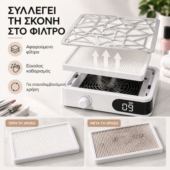 Bliss Cosmetics Професионален Прахоуловител за Нокти 48W 4000rpm