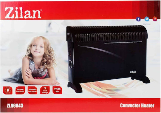 Convector de Pardoseală 2000W 53x33.5cm Negru