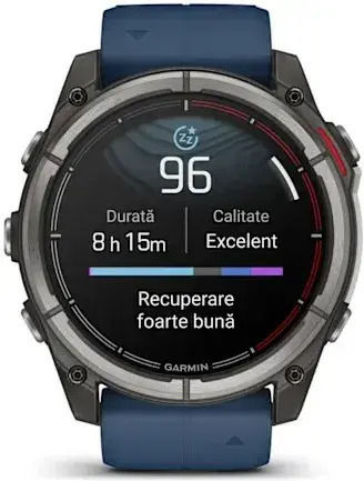 Garmin Quatix 8 Titanium 51mm Waterproof Smartwatch cu Purtător de Puls (Albastru)