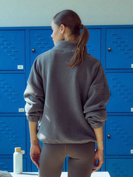 Celestino Cardigan Pentru Femei Fleece Lung Loose Fit Gri