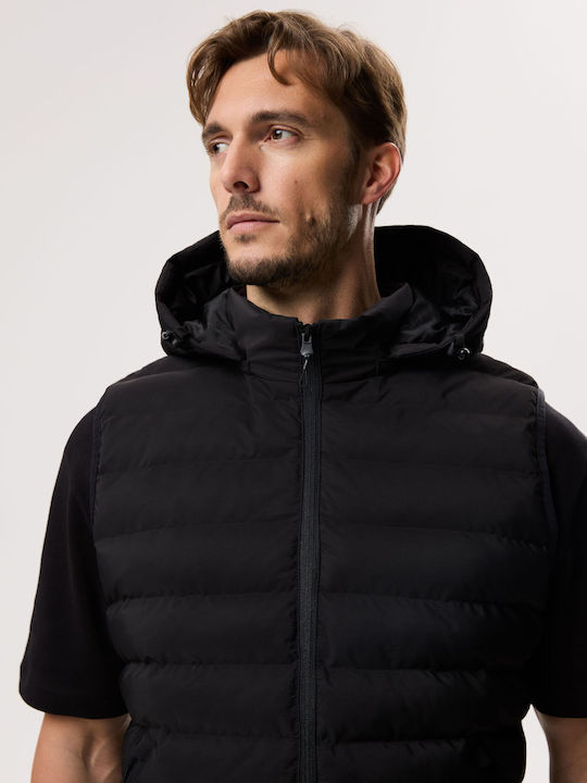 Без ръкав Яке Puffer Черно