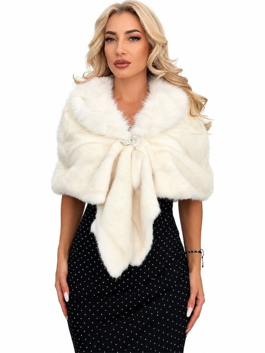 Blană Dama Scurtă Cream White