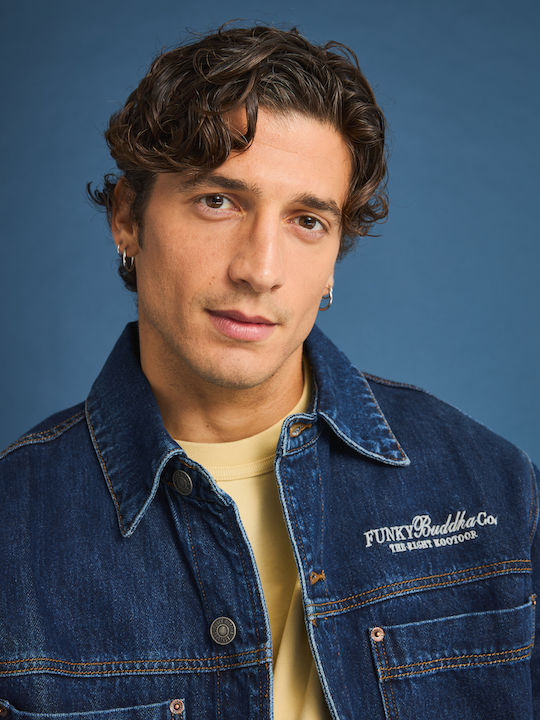 Long Sleeve Denim Overshirt Blue