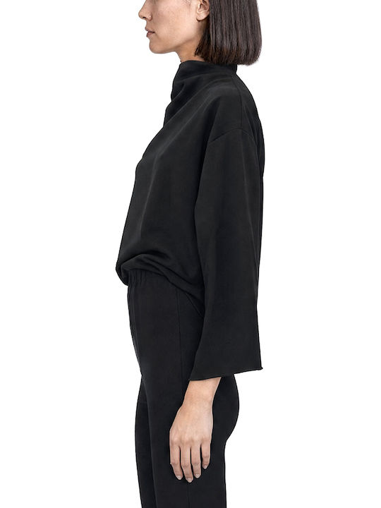 Damen Bluse Langärmelig Schwarze