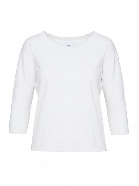 Women's Sweater with 3/4 Sleeve Vanilla
