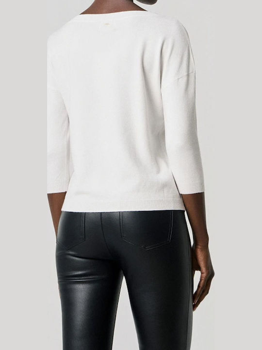 Women's Sweater with 3/4 Sleeve Vanilla