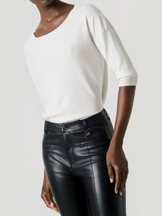 Women's Sweater with 3/4 Sleeve Vanilla