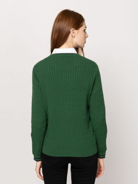 Women's Sweater Cotton Green