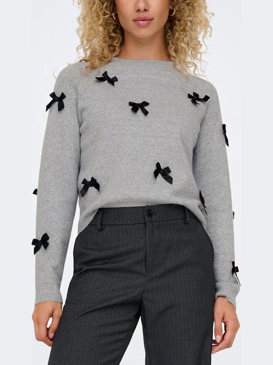 Only Women's Sweater Light Grey Melange