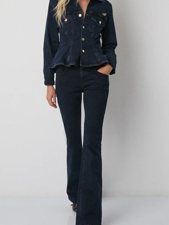 Women's Denim Jacket Dark Blue Denim