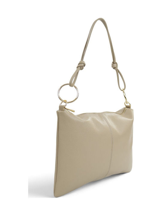 Leather Women's Shoulder Bag Taupe