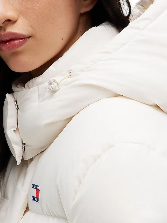 Alaska Γυναικείο Puffer Μπουφάν για Χειμώνα Εκρου