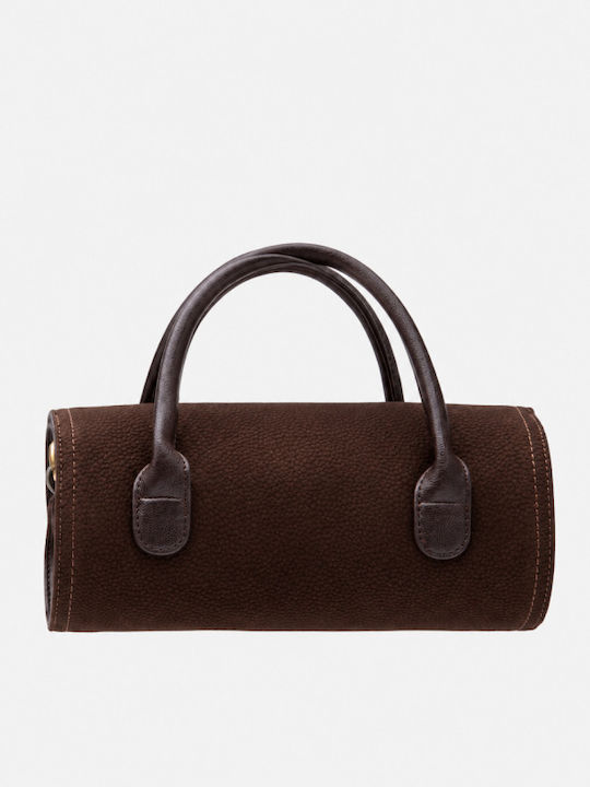 Fabric Women's Handbag Crossbody Suede Brown