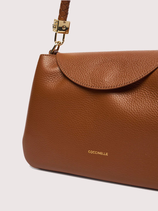 Tiggy Leather Knitted Women's Tote Bag Tabac Brown