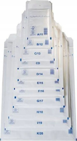 Emerson Set of Catalog Envelope Type Padded Mailing Envelopes 100 Pieces White