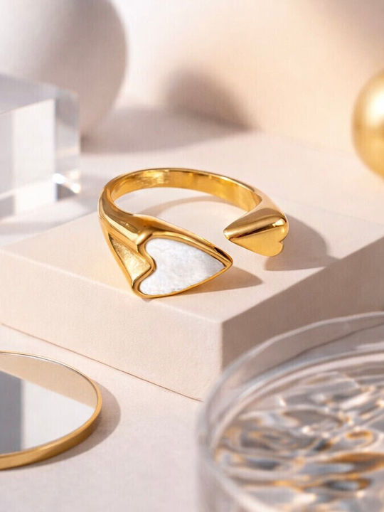 Duestelle Italia Women's Gold Plated Steel Ring Duestelle Italia Women's Gold Plated Steel Ring
