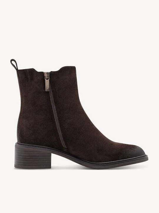 Leder Damen Stiefeletten Braun