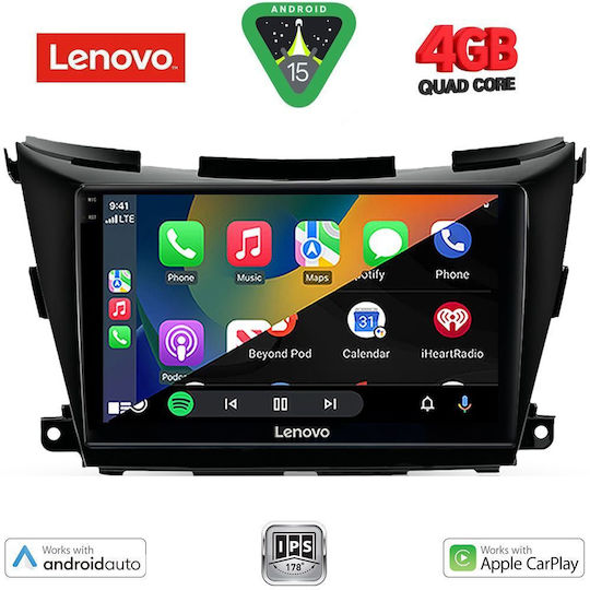 Lenovo Автомобилна Аудио Система за Nissan Murano 2017-2025 (Bluetooth/USB/Вграден Wi-Fi/GPS/Apple CarPlay/Android Auto) с Touch Screen 9"