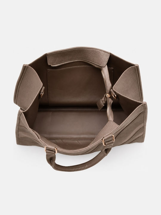 Leather Women's Handbag Crossbody Suede Beige