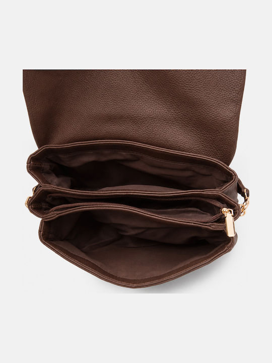 Fabric Women's Shoulder Crossbody Brown Bag