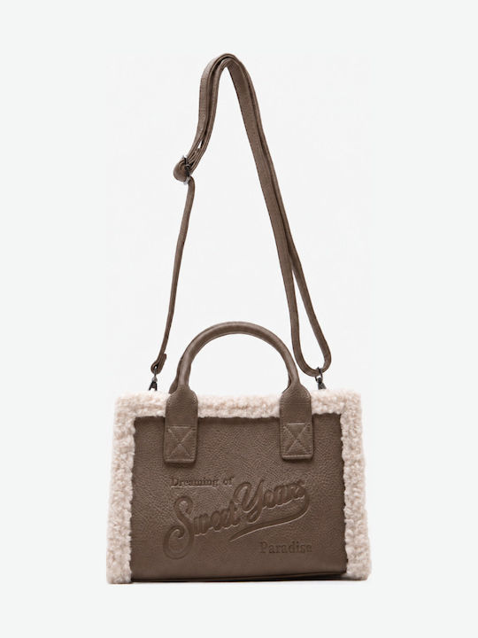 Fur Women's Handbag Crossbody Beige