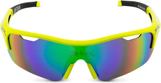Spiuk Ochelari De Soare Sport Jifter Galben-negru 3 Lentile Oglindite Verde Portocaliu Transparent