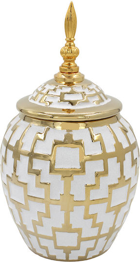Keskor Decorative Vase Ceramic White 16x16xH28cm