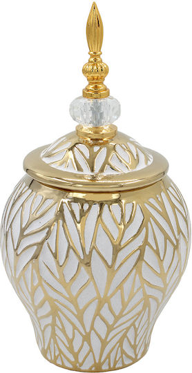 Keskor Decorative Vase Ceramic White 16x16xH30cm