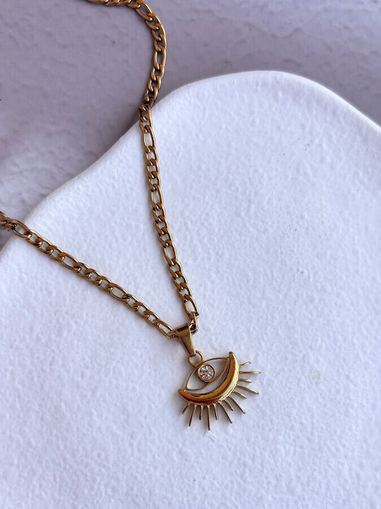 Duestelle Italia Necklace Eye From Gold Plated Steel