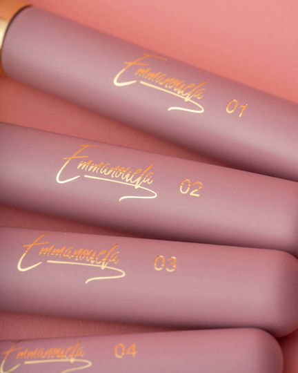 Emmanouela Cosmetics Професионален Комплект с Четки за Грим за Фон дьо тен от Синтетичен Косъм The Pro 15 бр