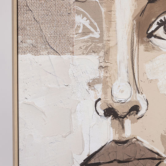 Framed Portrait Painting on Canvas 80x120cm