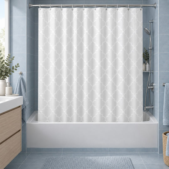 MRShome Shower Curtain 180x180cm White DC-025018