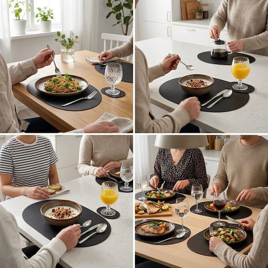Baltan Tischsets Schwarz