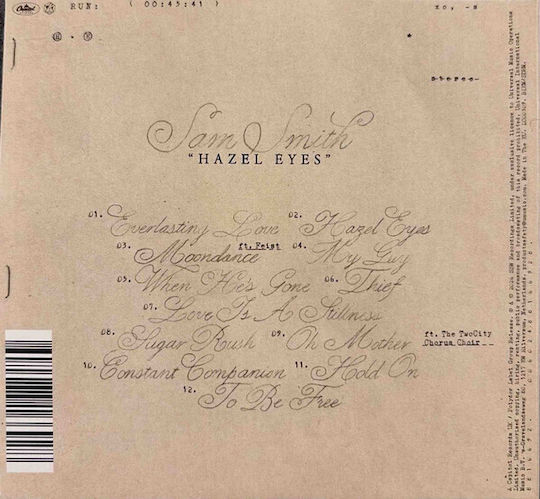 Sam Smith 12 Hazel Eyes Cd