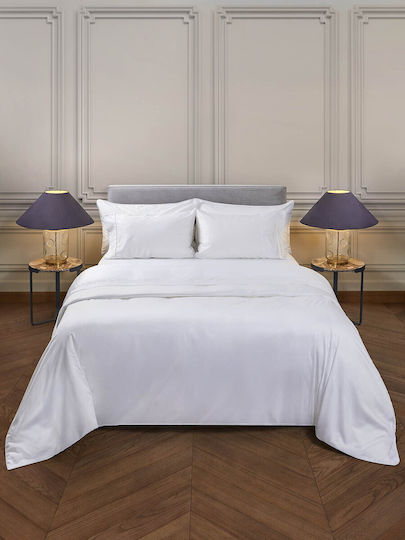Aigaion Сет с Калъфки За Възглавници Завивки King Size 260x240см Бял