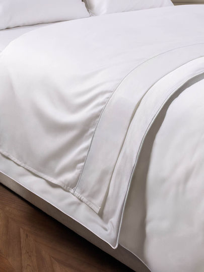 Aigaion Сет с Калъфки За Възглавници Завивки King Size 260x240см Бял