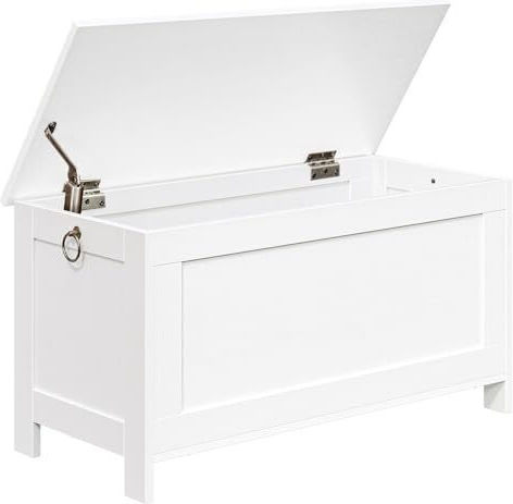 Hoobro Dekorative Koffer Hölzernes 76x40x48cm Weiß