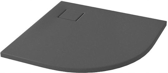Cersanit Semicircular Acrylic Shower Tray 90x90cm Grey