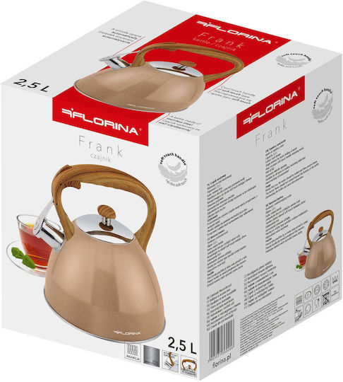 Florina Rostfreier Stahl Teekessel Grau 2500ml
