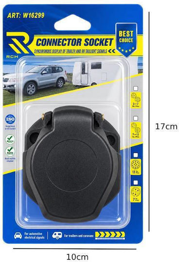Rchang Гнездо За Теглич 7 Полюса 12v/24v Ремаркета И Каравани 7 Pin Trailer & Caravan Connector Socket Tf247187