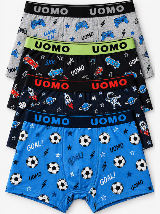 Uomo Kinderunterwäsche Set 4 Stück Mehrfarbig