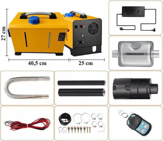 Автомобилен отоплител на масло 8 Kw 12/24v Bluetooth Дистанционно управление Parking Heater Aria Trade