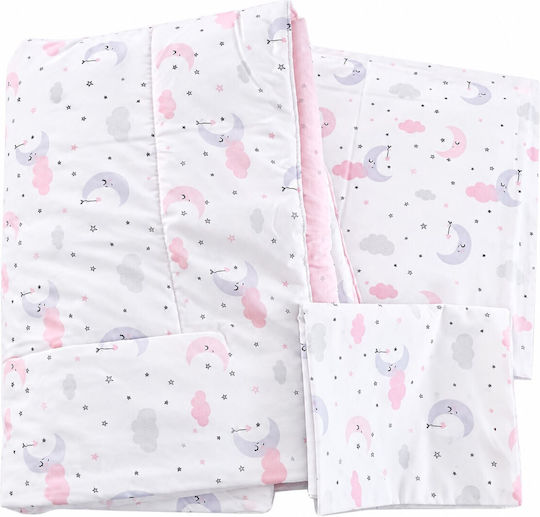 Beboulino Crib Set Pink 4 Pieces Beboulino Crib Set Pink 4 Pieces