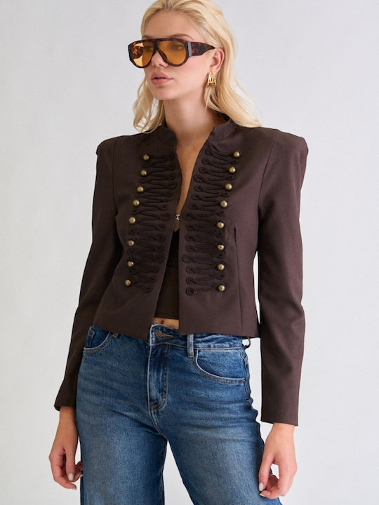 Decoro Women's Blazer Dark Brown