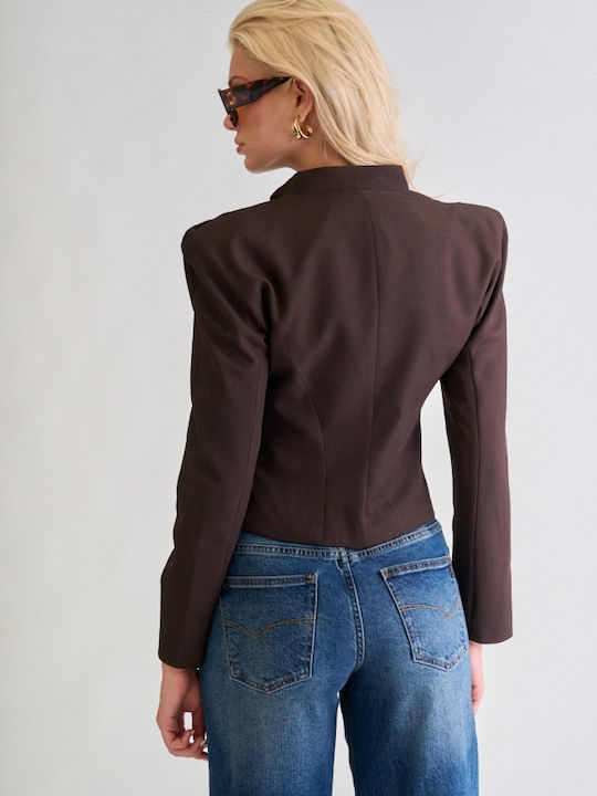 Decoro Women's Blazer Dark Brown