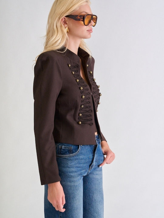 Decoro Women's Blazer Dark Brown