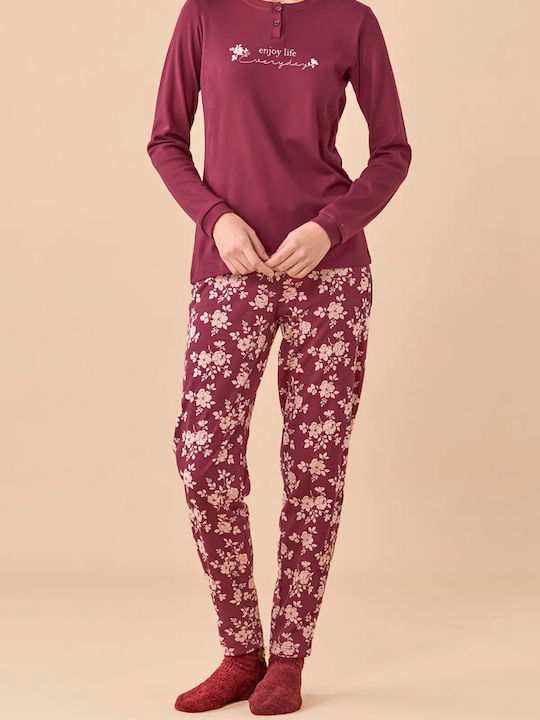 Noidinotte Winter Women's Pyjamas Set Aubergine
