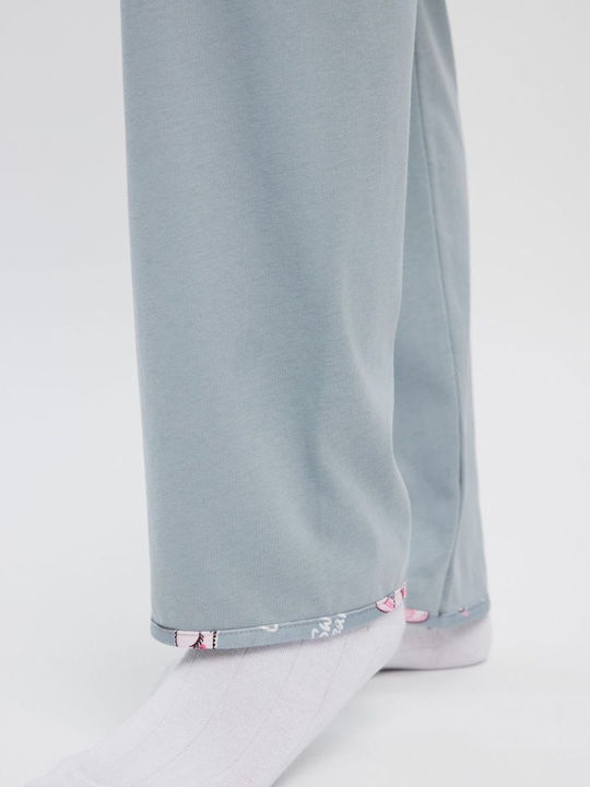 Minerva Winter Women's Pyjamas Set Cotton Grey-Pink