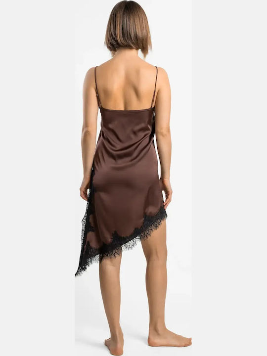 Admas Sommerliches Damen-Nachthemd Braun