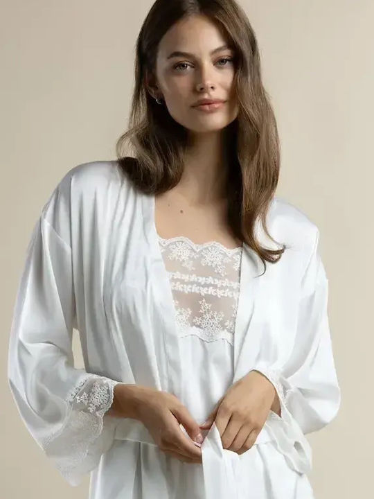 Admas Sommer Braut-Set Damen Schlafanzug & Pyjamas für Damen Weiß